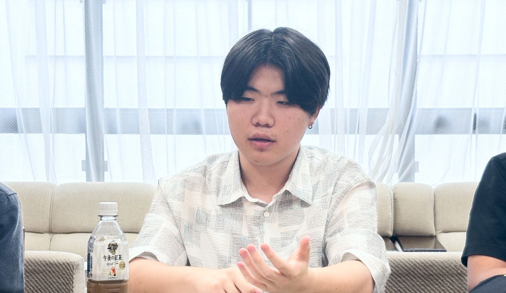 文化祭執行委員会及び予算委員会の議長を務めた柴田慶一朗さん。利害が違う意見の調整や交渉を客観的に見てきた経験から、法律や政治哲学に興味を持つ